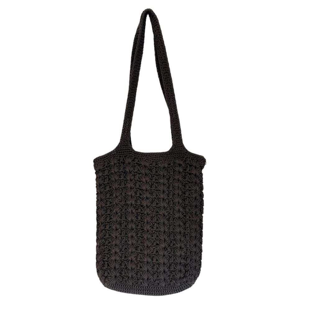 Vintage Brown Neutral Woven Knit Purse Shoulder Bag